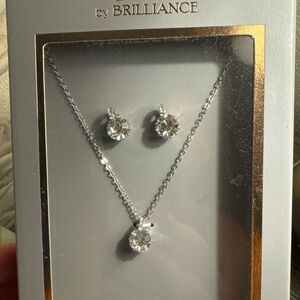 Crystal set necklace and earrings